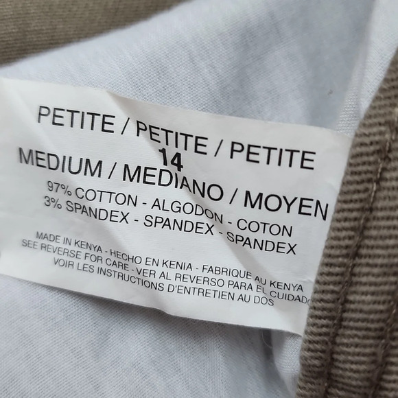 Gloria Vanderbilt Amanda Classic Fit Tapered Leg Tan Jeans Petite Medium Size 14 - Picture 11 of 14